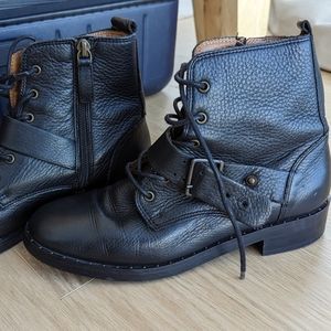 Sezane Laeticia Lace up moto boots